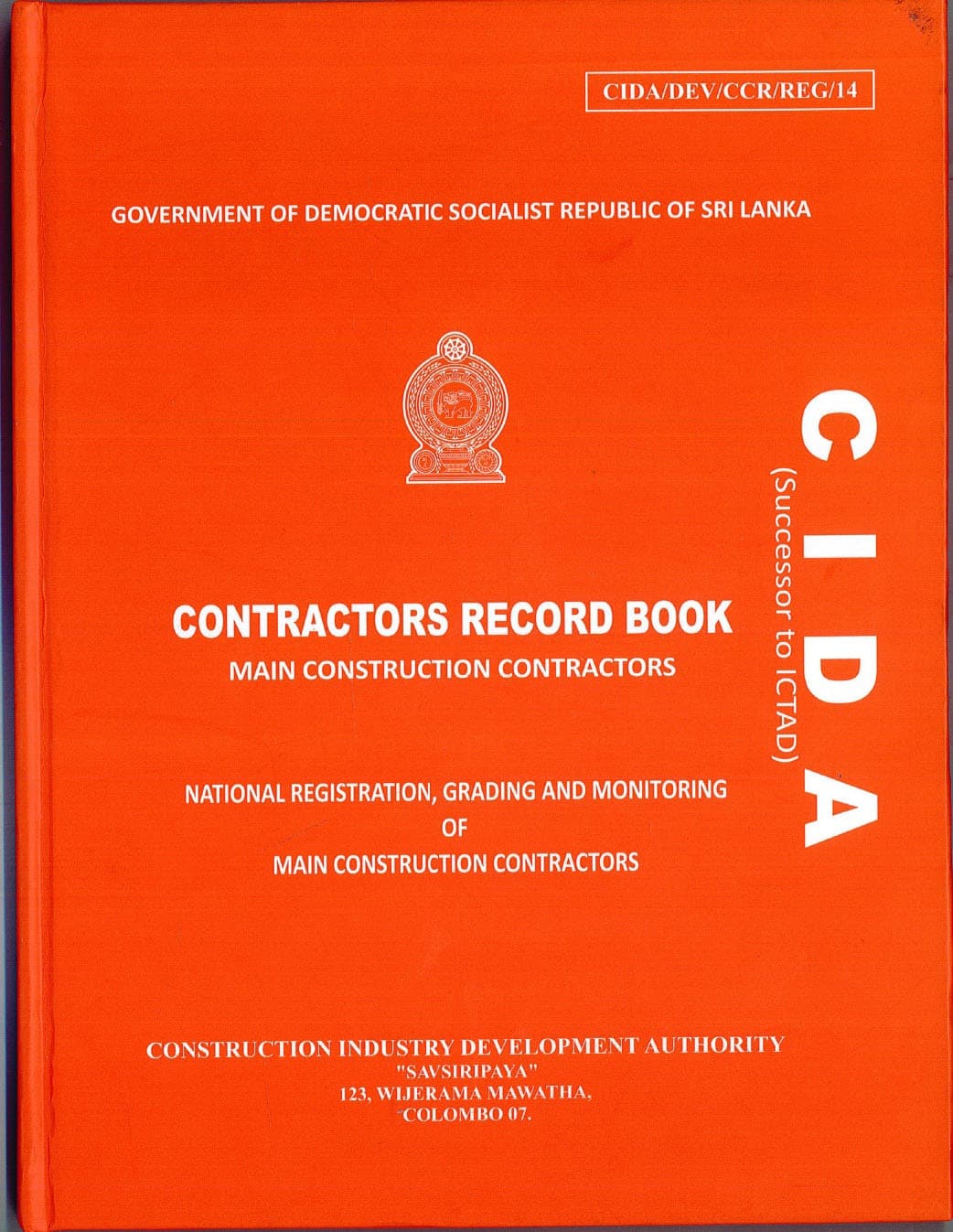 CIDA Contractors Record Book
